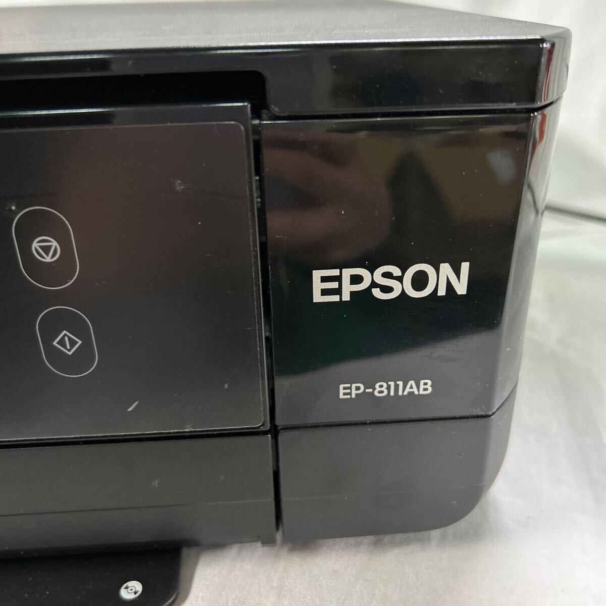 EPSON エプソン インクジェットプリンター EP-811AB ブラック インクジェット複合機 複合機 コピー機 通電確認済み 汚れあり 【otay-273】の画像3