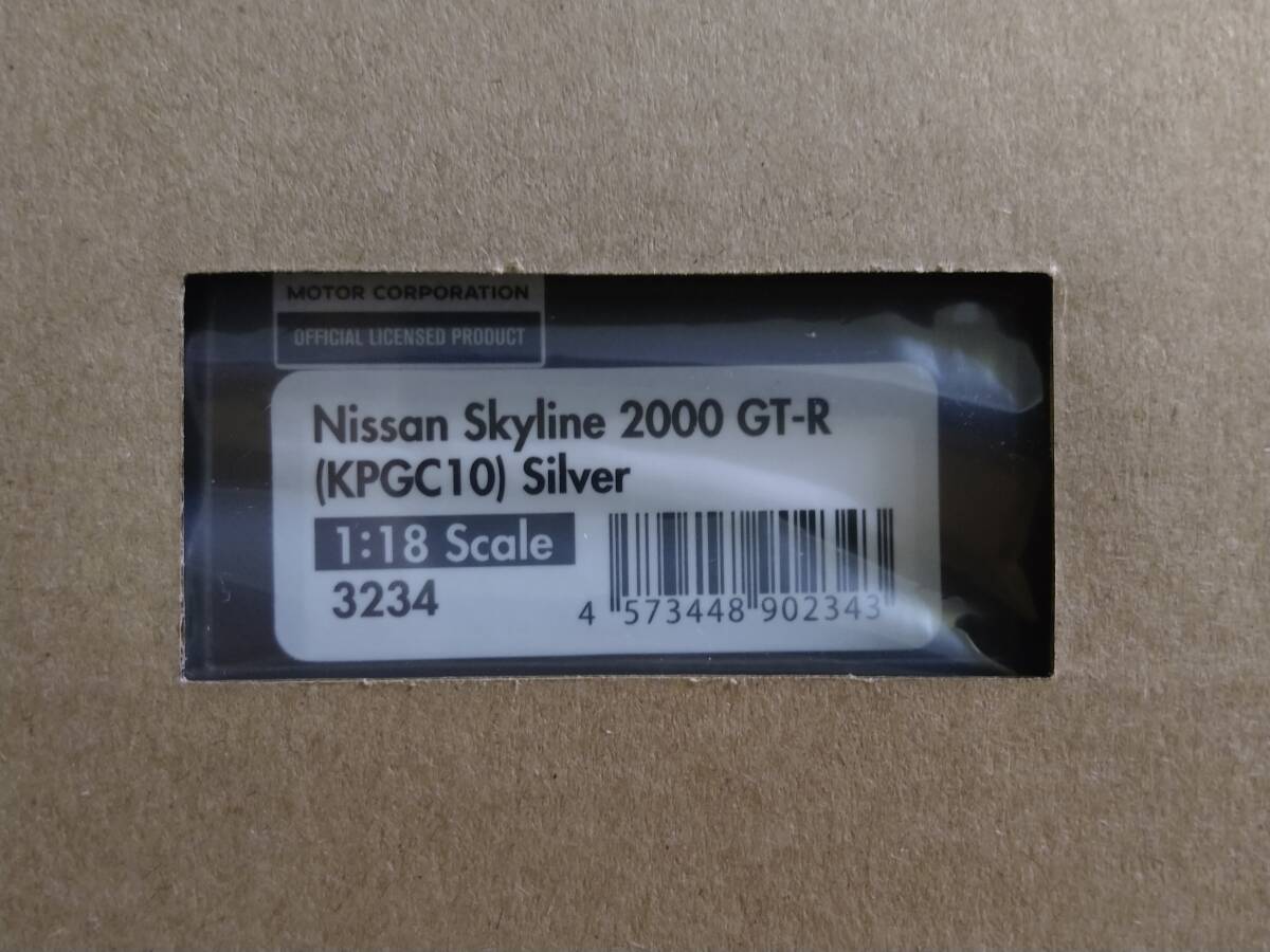イグニッションモデル 1/18 Nissan Skyline 2000 GT-R KPGC10 Silver 10th Annive. [Model Car] ；ignition model Web限定 IG3234 ハコスカの画像5