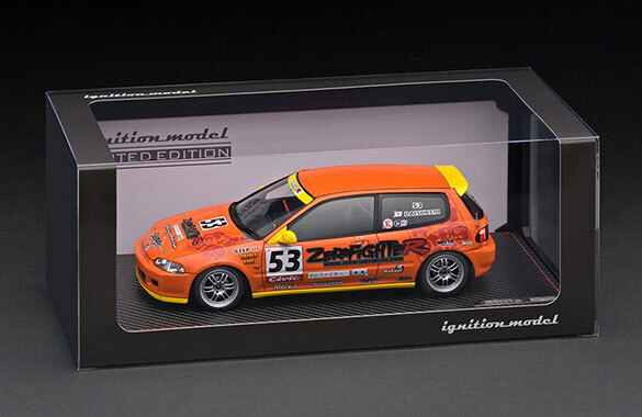 イグニッションモデル 1/18 Honda CIVIC EG6 Orange ZERO FIGHTER [Model Car]；ignition model IG3048 ホンダ シビック VTEC WEB限定 新品の画像4