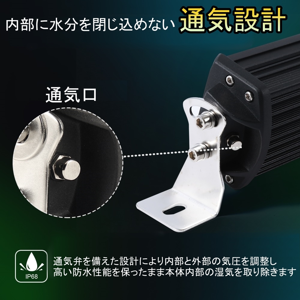 LED ライトバー 車 ジャガー XK X150 ワークライト 53cm 22インチ 爆光 3層 ストレート_画像5