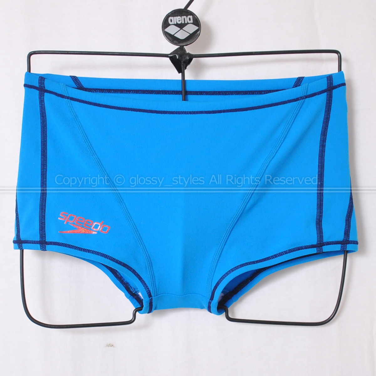 K1899-02■美品 speedo スピード メンズトレインボックス練習用水着 SD80X51A ライトブルー M_画像1