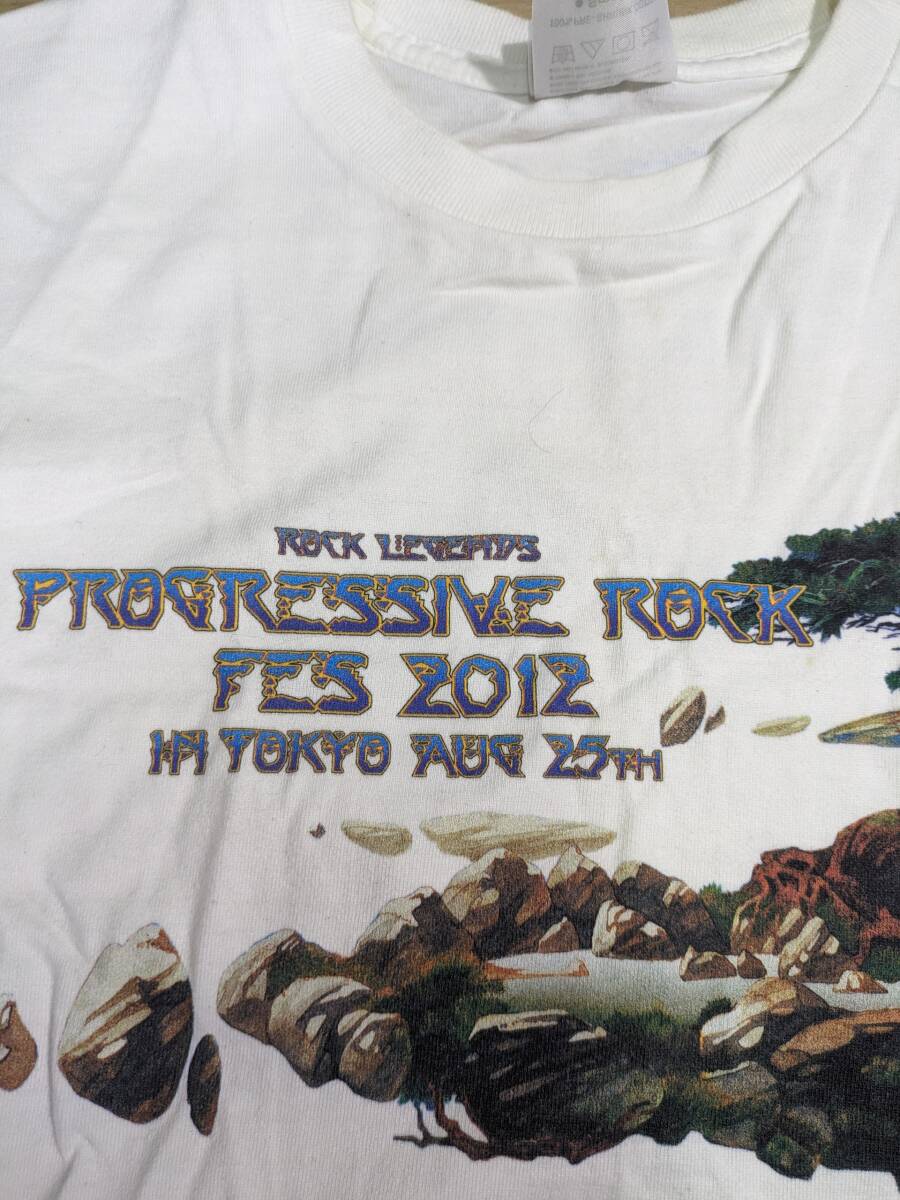 【服飾】 ビンテージ レア Tシャツ PROBRESSIVE ROCK FES 2012 in TOKYO AUG 25TH 白 S_画像2