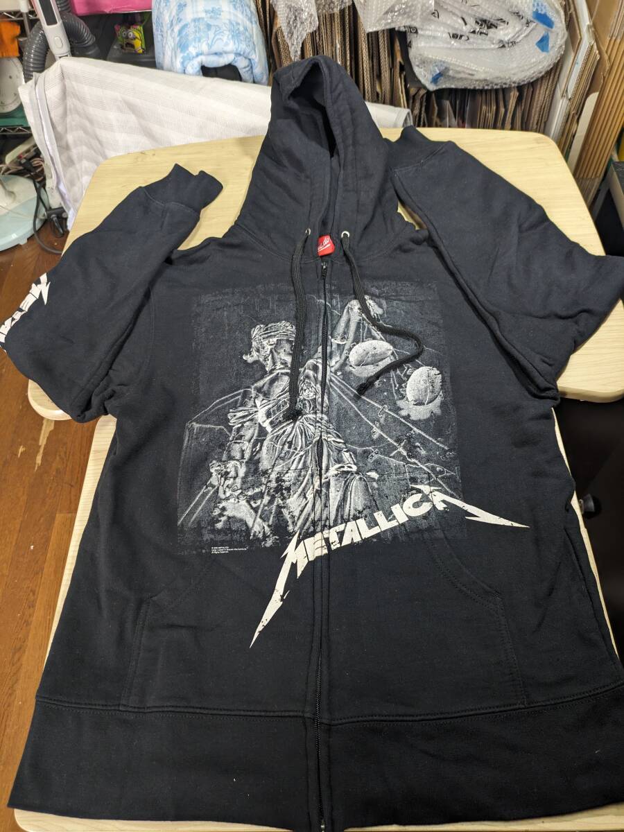 【服飾】 ビンテージ レア バンド 当時物? METALLICA メタリカ AND JUSTICE FOR ALL パーカー M 黒_画像1