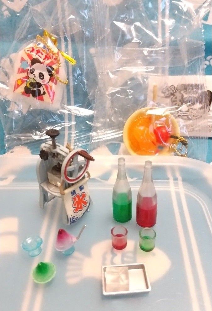 ミニチュア  かき氷  水飴  綿菓子 わたあめ  夏祭り  縁日セット /超リアル おまつりフードマスコット トイズスピリッツ/