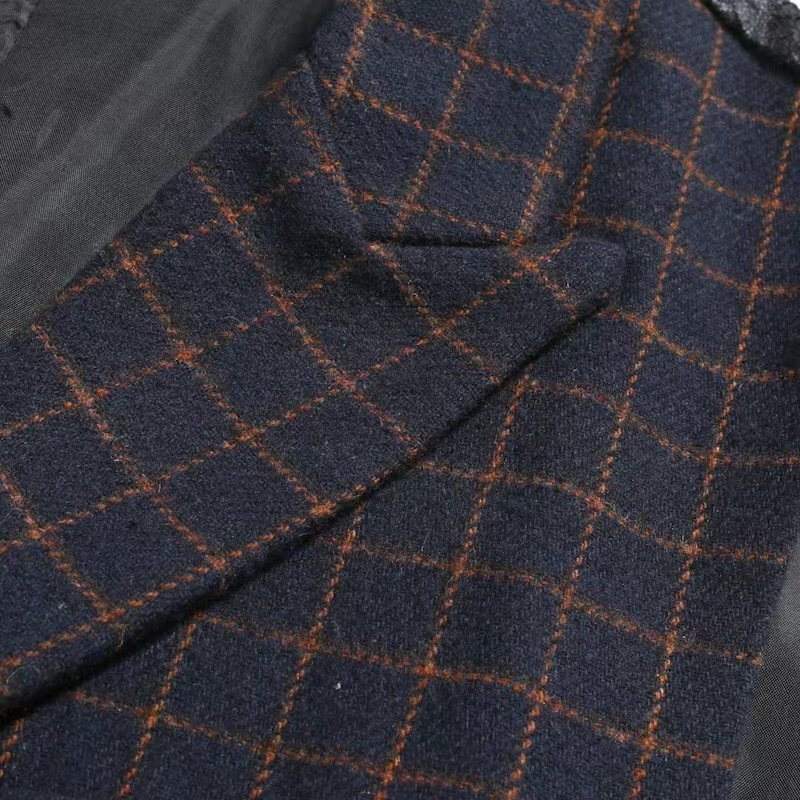 LRM589 秋冬の新型のアマゾン欧符号の男の人のカジュアルなスーツのベスト紳士服の単排格子のベストです_画像7