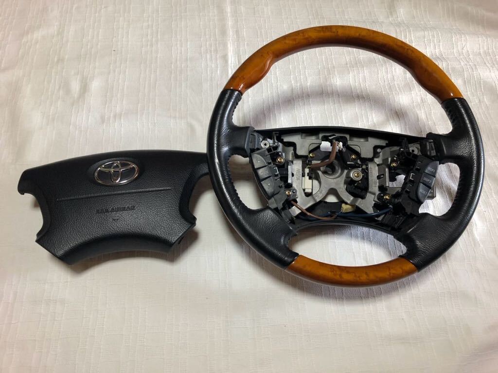 KP112 Toyota Celsior UCF30 previous term UCF31 latter term steering wheel steering wheel wood combination used operation verification settled 