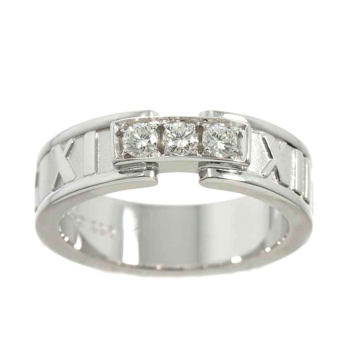  Tiffany TIFFANY&Co. Atlas 10 number ring diamond K18 WG white gold 750 ring Atlas Diamond Ring 90224935