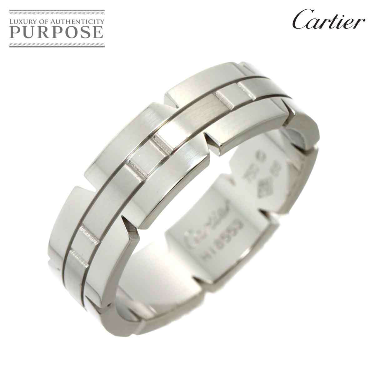 カルティエ Cartier タンクフランセーズ #66 リング K18 WG ホワイトゴールド 750 指輪 Tank Francaise Ring 90224413_画像1