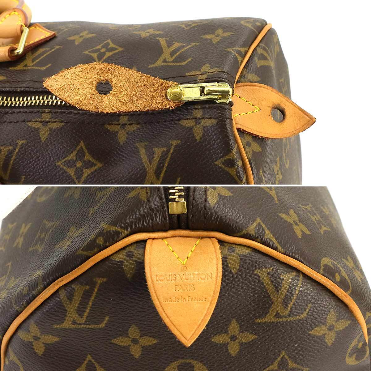 ルイ ヴィトン LOUIS VUITTON モノグラム スピーディ 40 ハンド バッグ ブラウン M41522 ゴールド 金具 Speedy 40 90228330_画像7