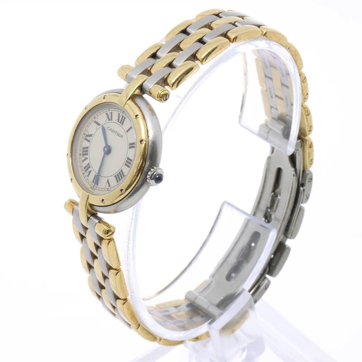  Cartier Cartier хлеб tail Vendome SM 3ro куркума bi Vintage женский слоновая кость циферблат K18YG кварц 90223800