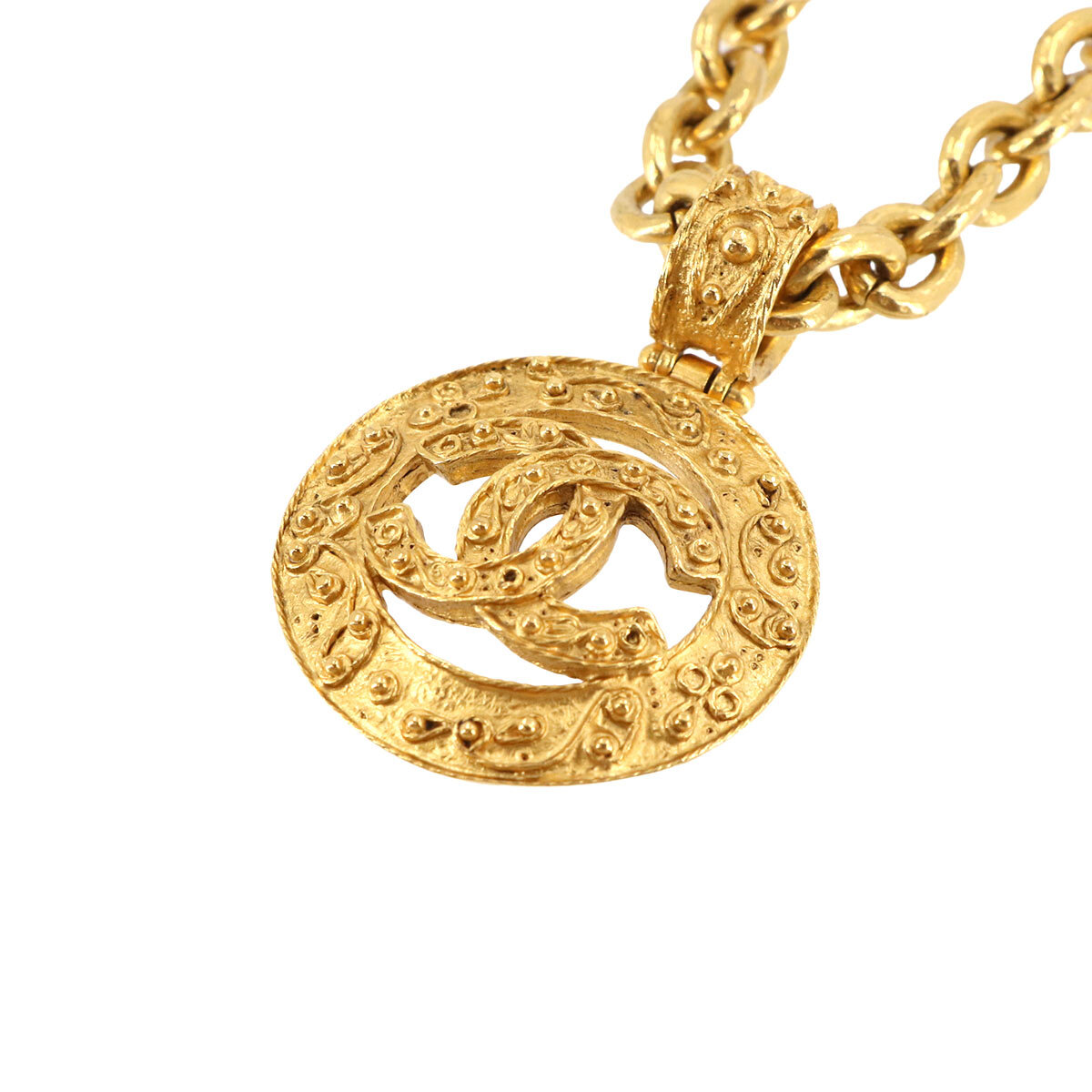  Chanel CHANEL here Mark long necklace Gold 94A Vintage accessory Necklace 90230743