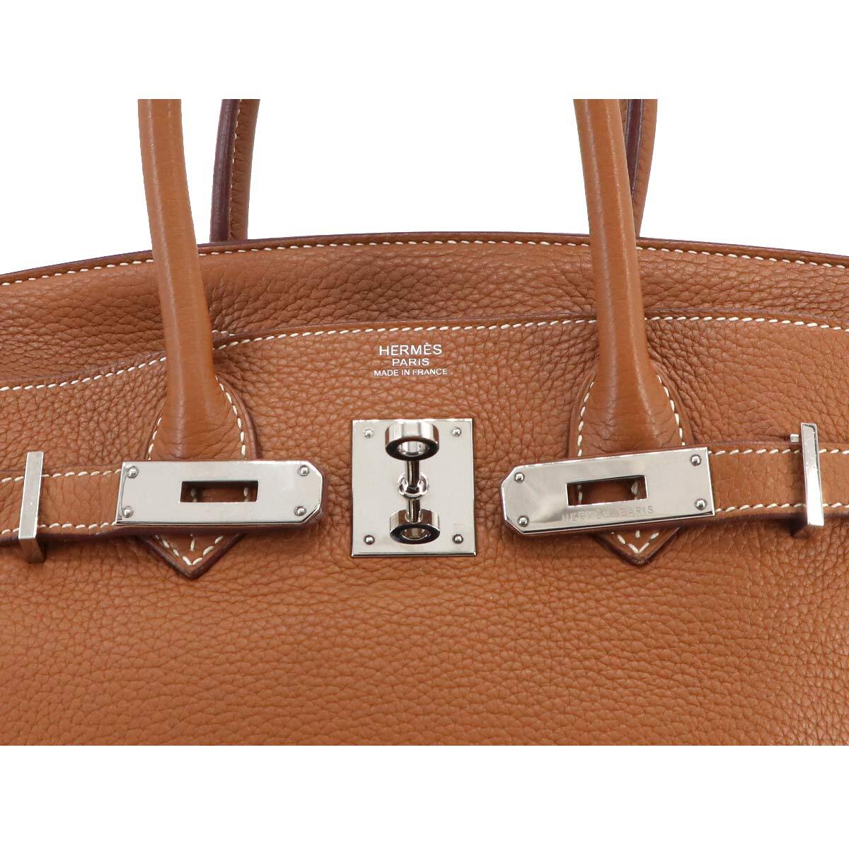 エルメス HERMES バーキン30 ハンド バッグ トリヨンクレマンス ゴールド □O刻印 シルバー 金具 Birkin 30 90230534_画像7