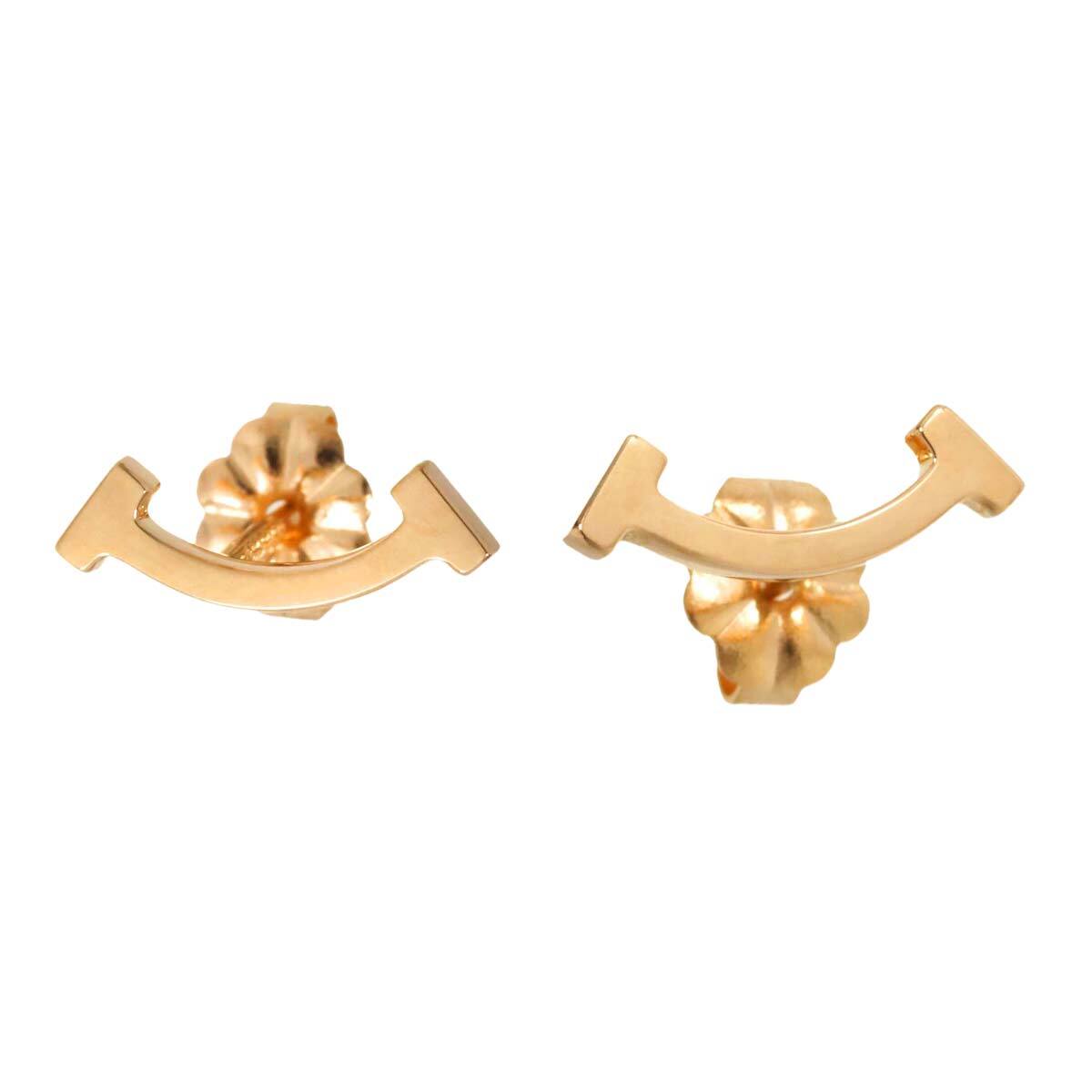 ティファニー TIFFANY&Co. Tスマイル ピアス K18 PG ピンクゴールド 750 T Smile Earrings Pierced 90227610_画像2