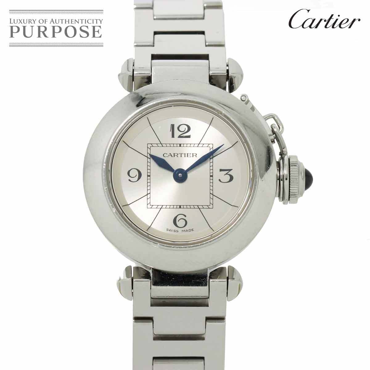 カルティエ Cartier ミスパシャ W3140007 レディース 腕時計 シルバー クォーツ ウォッチ Miss Pasha 90230143_画像1