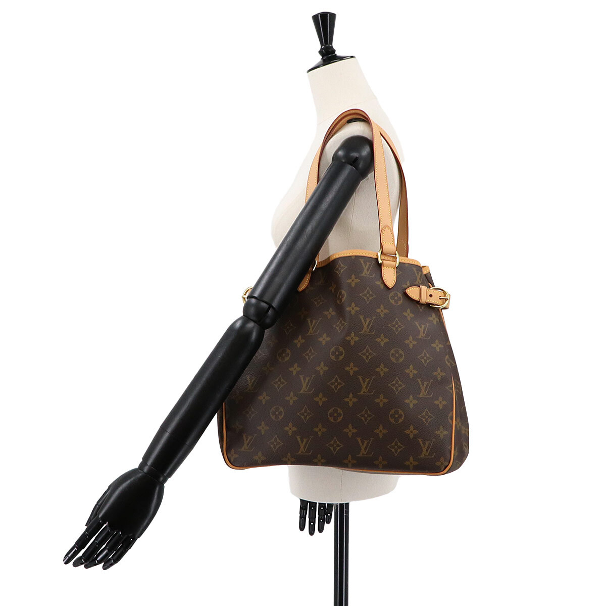 未使用 展示品 ルイ ヴィトン LOUIS VUITTON モノグラム バティニョール ヴェルティカル トート バッグ ブラウン M51153 90231389_画像8