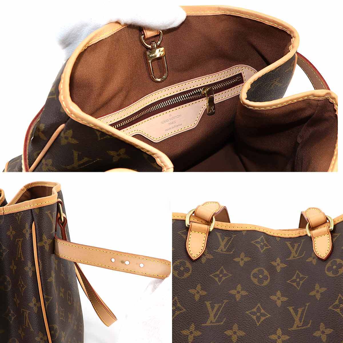 未使用 展示品 ルイ ヴィトン LOUIS VUITTON モノグラム バティニョール ヴェルティカル トート バッグ ブラウン M51153 90231389_画像7