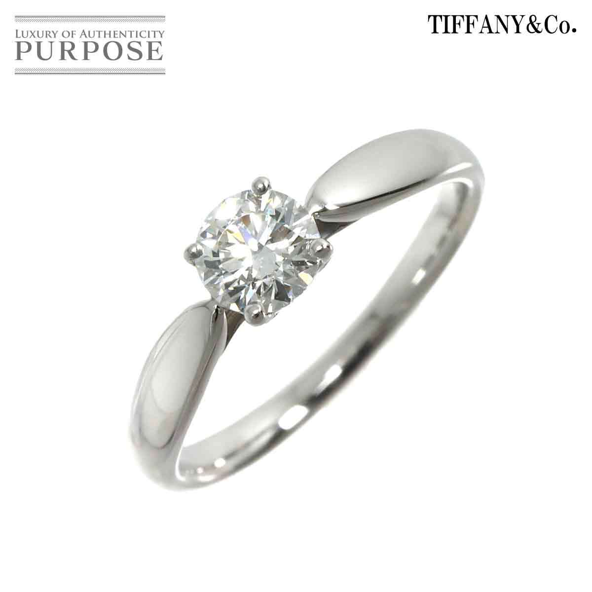 ティファニー TIFFANY&Co. ハーモニー ダイヤ 0.47ct G/VS1/3EX 9号 リング Pt プラチナ 指輪 Harmony Ring【鑑定書付き】 90227654_画像1