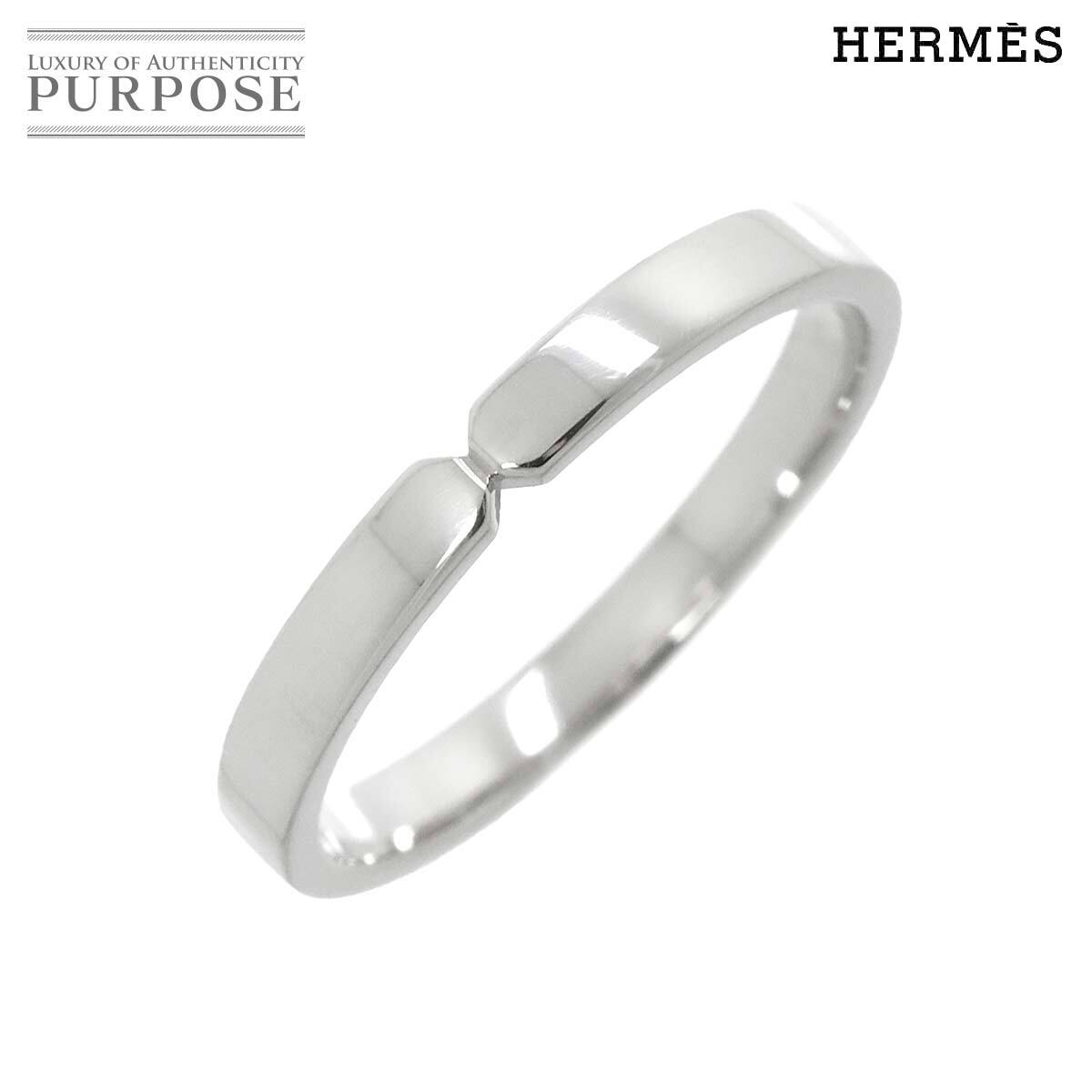 エルメス HERMES エヴァー ケリー #54 リング Pt プラチナ 指輪 Kelly Ring 90225911_画像1