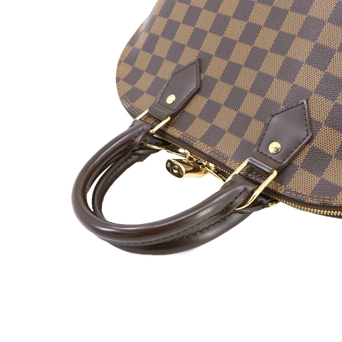 新品同様 ルイ ヴィトン LOUIS VUITTON ダミエ アルマ PM ハンド バッグ エベヌ N51131 ブラウン ゴールド 金具 Alma PM 90231302_画像5