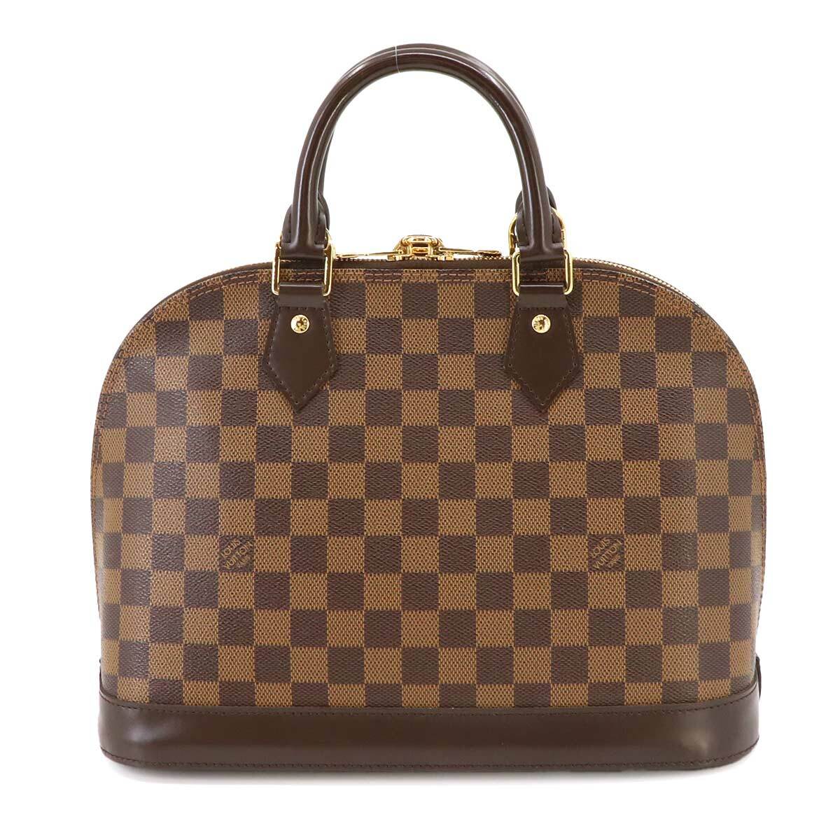 新品同様 ルイ ヴィトン LOUIS VUITTON ダミエ アルマ PM ハンド バッグ エベヌ N51131 ブラウン ゴールド 金具 Alma PM 90231302_画像2