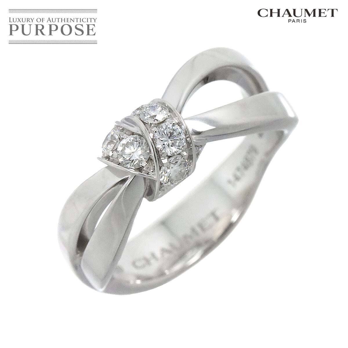 ショーメ CHAUMET リアン セデュクシオン #45 リング ダイヤ K18 WG ホワイトゴールド 750 指輪 Diamond Ring 90226623の画像1
