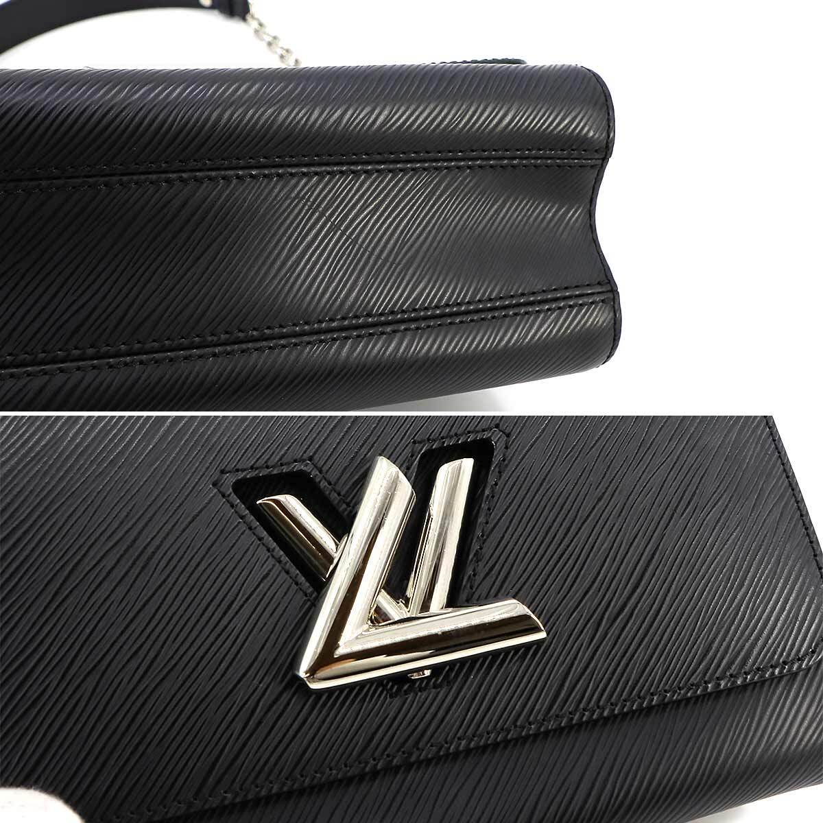 新品同様 ルイ ヴィトン LOUIS VUITTON エピ ツイスト MM チェーン ショルダー バッグ レザー ノワール M50282 Epi Twist MM 90232131_画像8