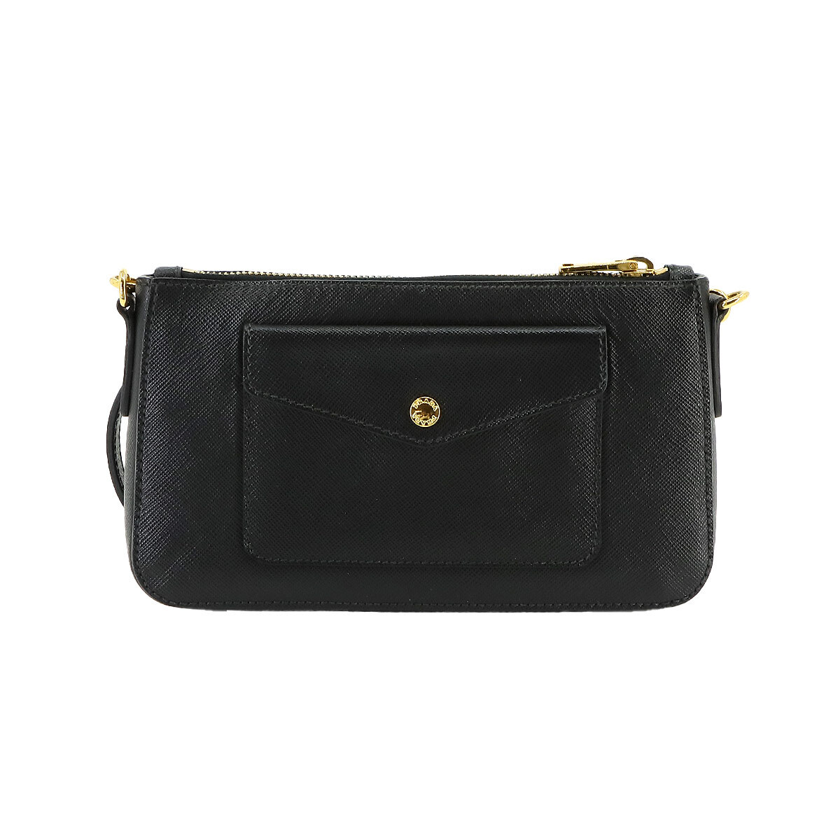 未使用 展示品 プラダ PRADA サフィアーノ ミニ ショルダー バッグ レザー ブラック ゴールド 金具 Shoulder Bag 90227233_画像2