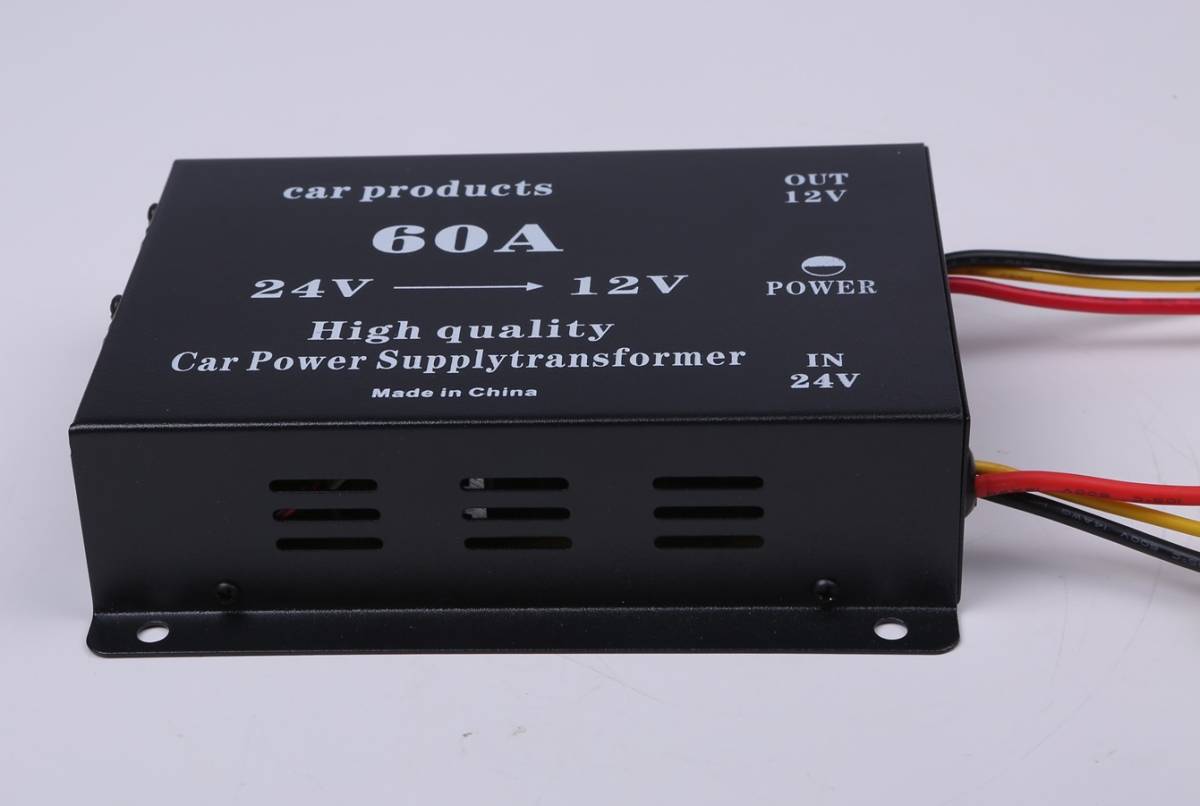 DCDC コンバーター 電圧 変換器 24V→12V 変圧器 デコデコ ヒューズ付 過電圧保護 60A バックアップ 機能付 大型車 トラック 車の画像4