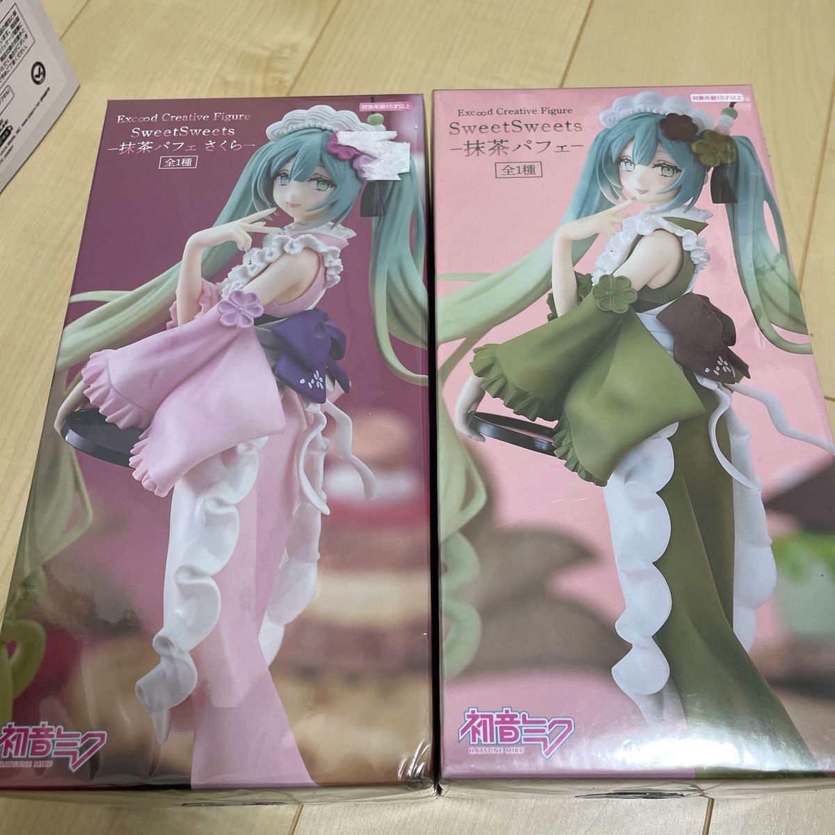 抹茶パフェ　さくら　抹茶パフェ　2体セット　初音ミク　フィギュア　まとめ売り　sweet sweets