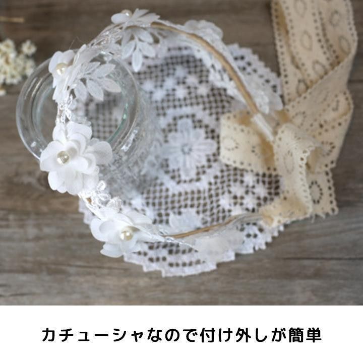 ヘアアクセサリー　 花冠 ヘッドドレス　髪飾り 発表会　誕生日　カチューシャ　 結婚式 ウェディング ブライダル パール