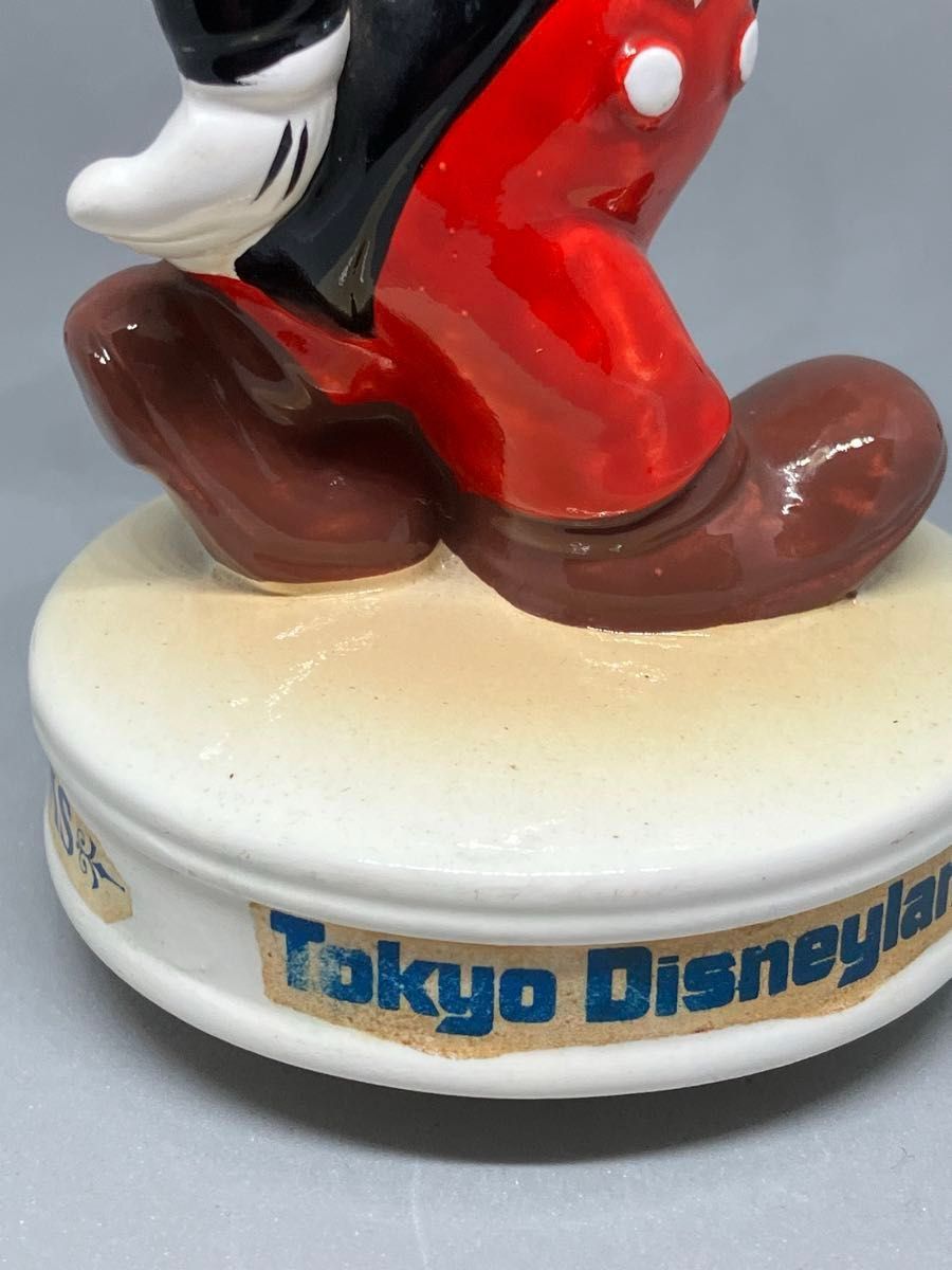ミッキーマウス オルゴール  Disney ミッキー フィギュア 陶器製 東京ディズニーランド ディズニー　当時物