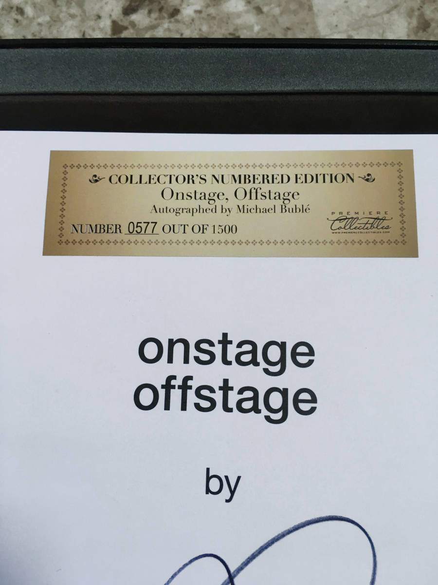 希少 サイン入 証明書付 ナンバリング Michael Buble マイケル 希少 サイン入 証明書付 ナンバリング Michael Buble マイケル