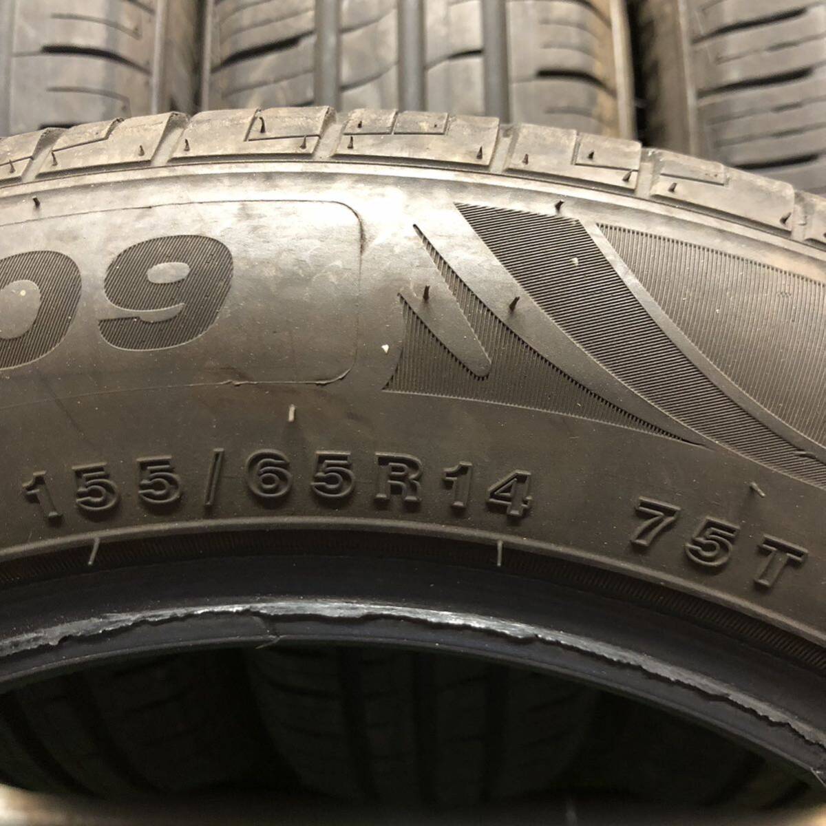 MINERVA　RADIAL　209　155/65R14　75T　極上バリ山4本価格　E-341　福岡　★引き取り大歓迎★22年製★千円スタート★早い者勝ち★_画像9