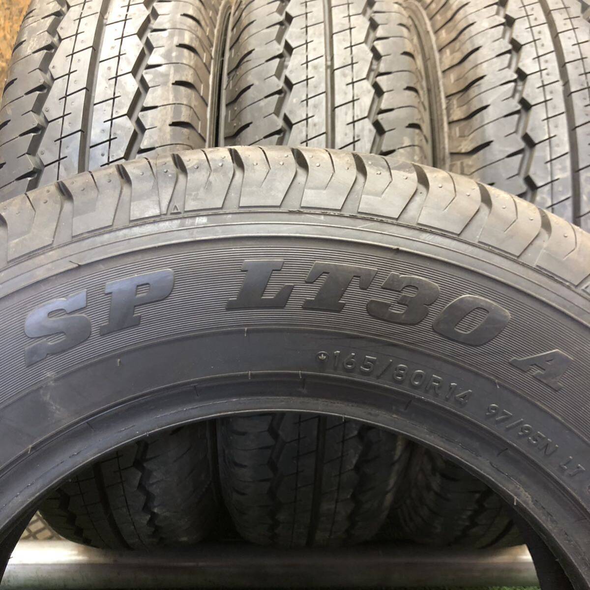 DUNLOP　SP　LT30A　165/80R14　97/95N　LT　超極上バリ山4本価格　E-447　福岡　★引き取り大歓迎★20年製★99％★即決サービス品★_画像10