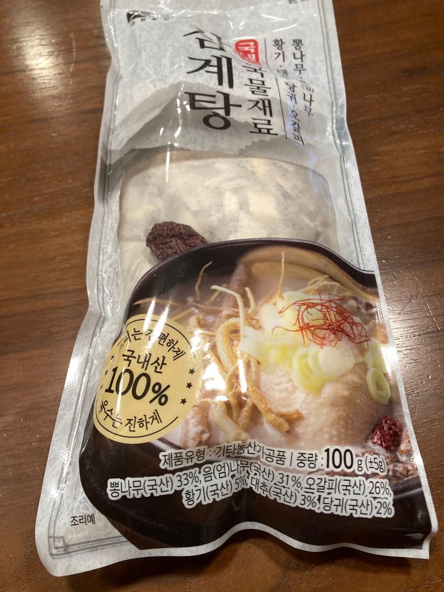 韓国料理 参鶏湯 サムゲタン 材料 100g ティーバッグ 韓国産