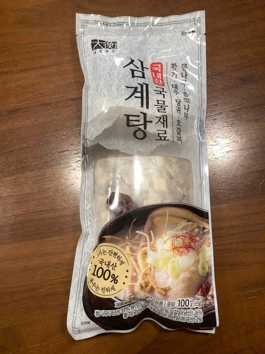 韓国料理 参鶏湯 サムゲタン 材料 100g ティーバッグ 韓国産