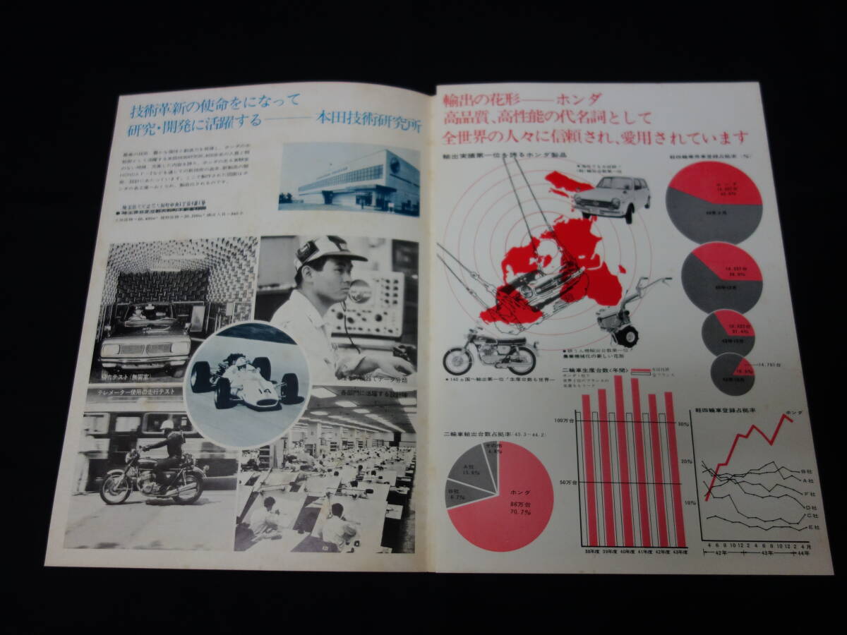 【昭和45年】HONDA 本田技研工業株式会社 会社のご案内 / 日本語版 【当時もの】の画像2