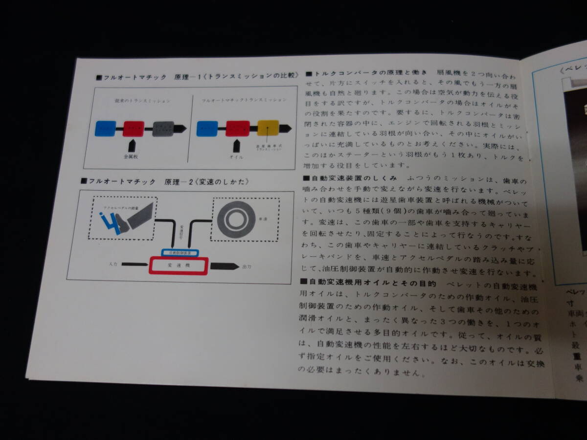 [ Showa era 41 year ] Isuzu Bellett 1500 automatic / PR20 type exclusive use catalog [ at that time thing ]