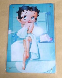 【 Betty Boop ベティ 】35 ☆ 昭和 ☆ ブリキ看板 ★レトロ☆アメリカン雑貨_画像1