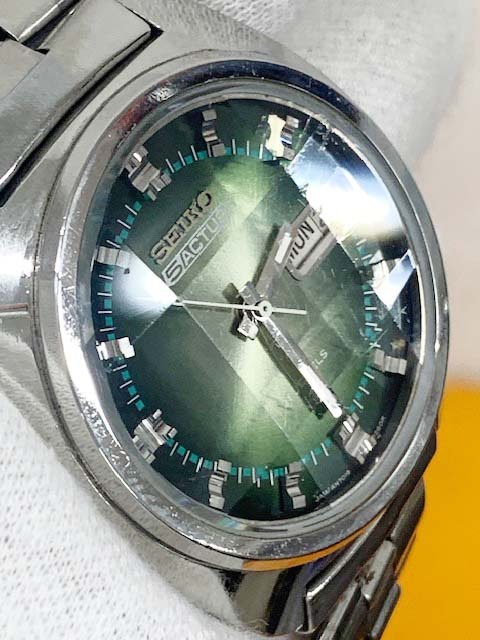 セイコー☆SEIKO☆５ACTUS☆オートマチック時計☆カットガラス☆デイデイト☆21Jewels☆SSケースSSベルト☆7019-7350☆稼働品☆美品の画像8