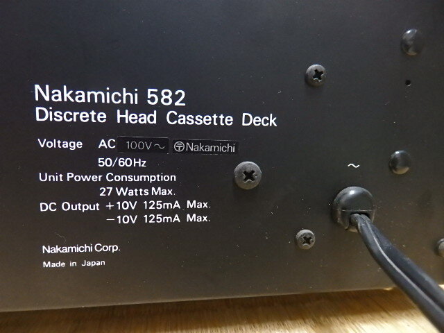 !☆Nakamichi 582 Discrete Head Cassette Deck ナカミチ カセットデッキ 日本製 電通あり_画像8