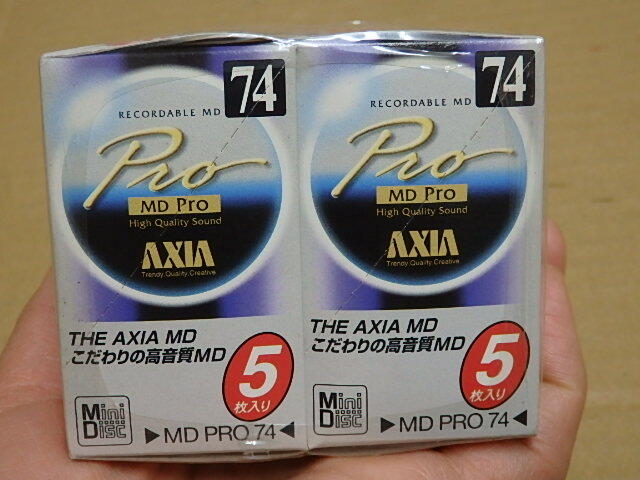 !〇貴重!! 未開封品 高音質MD カセット ディスク AXIA MD PRO 74 計10枚 室内保管品 未使用品の画像5