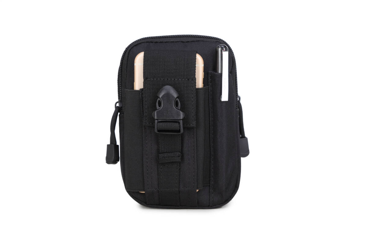  belt bag belt pouch compact multifunction bag hip bag outdoor DIY black case waterproof airsoft high capacity properties black 