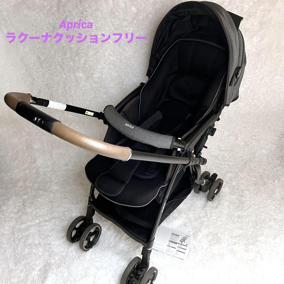 Aprica Aprica la Koo na cushion free gray 4 wheel free function post-natal 1 months ~36 months leather steering wheel 