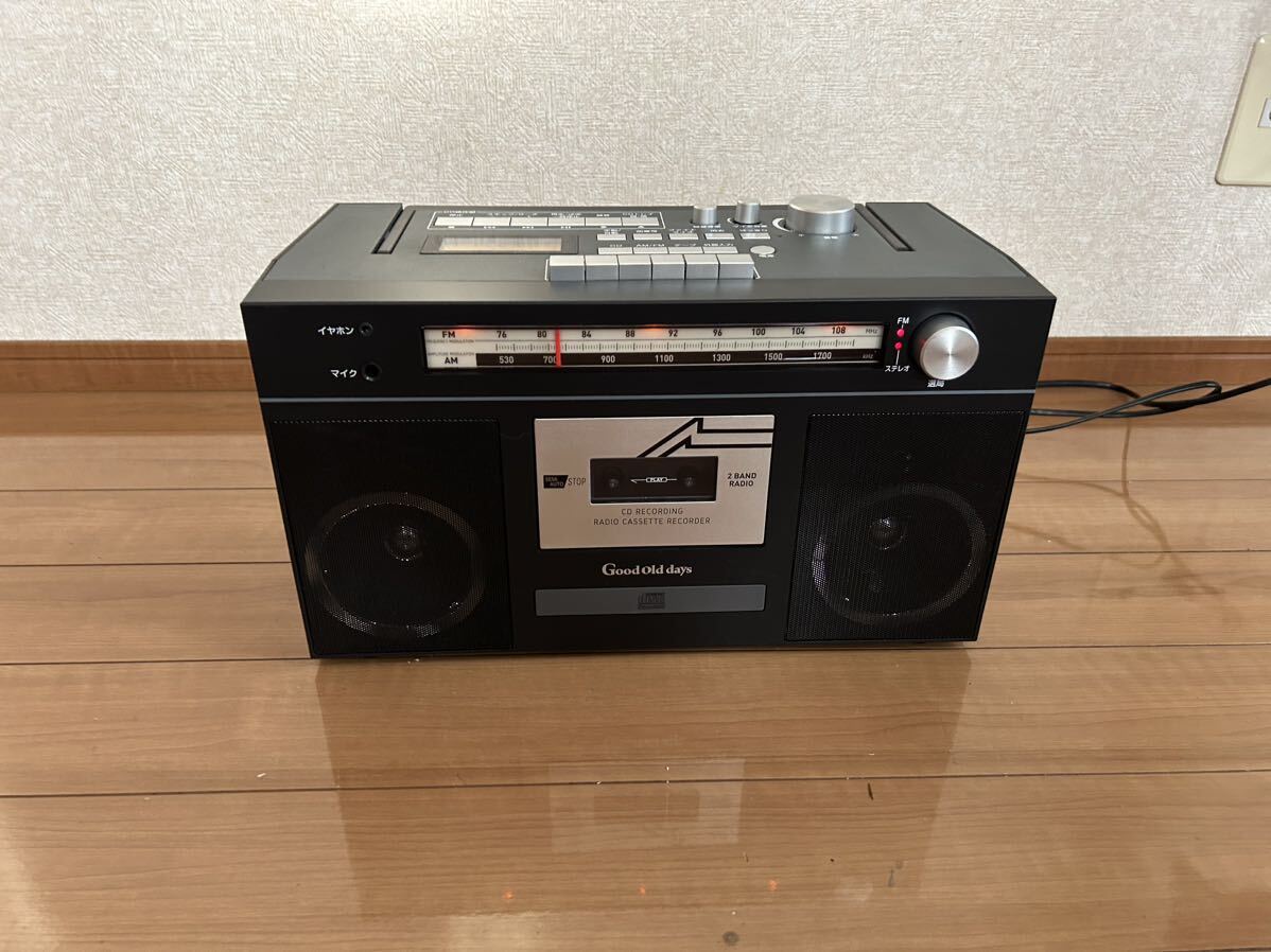 ドウシシャ Good old days多機能ラジカセ YCR-1 ラジオ カセット AM・FM CD カセットテープのみ動作確認済_画像1