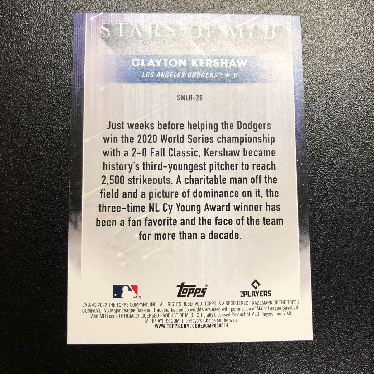 Clayton Kershaw 2022 Topps Stars of MLB G #SMLB-28 Los Angeles Dodgers _画像10