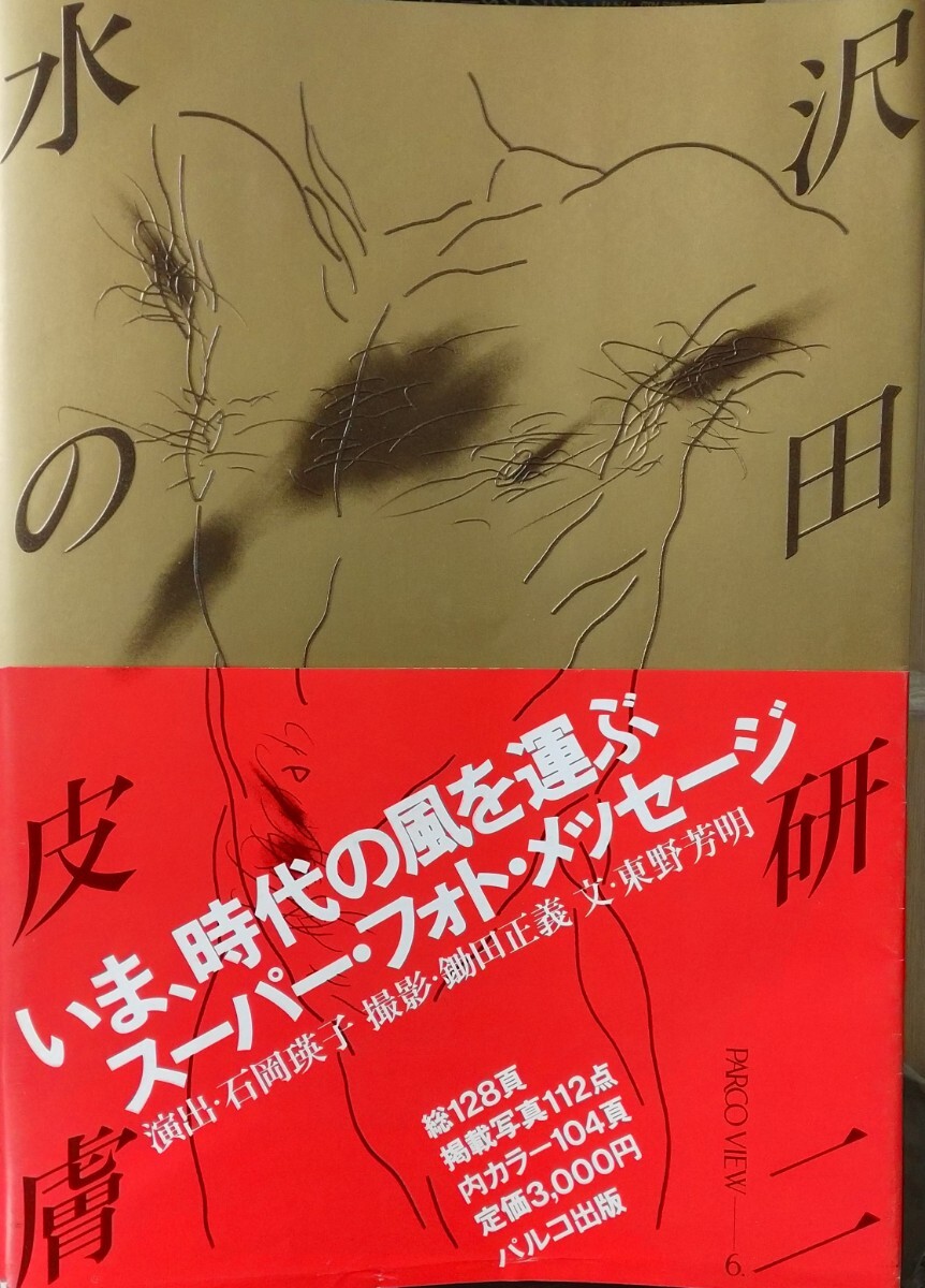 沢田研二 写真集「水の皮膚」初版 帯、カバー付き 美品の画像1