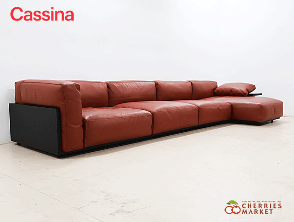 ◆展示品◆ Cassina カッシーナ 265 MEX メックス システムソファ カウチソファ/コーナーソファア＆コンテナ 革 ピエロ・リッソーニ 330万の画像3