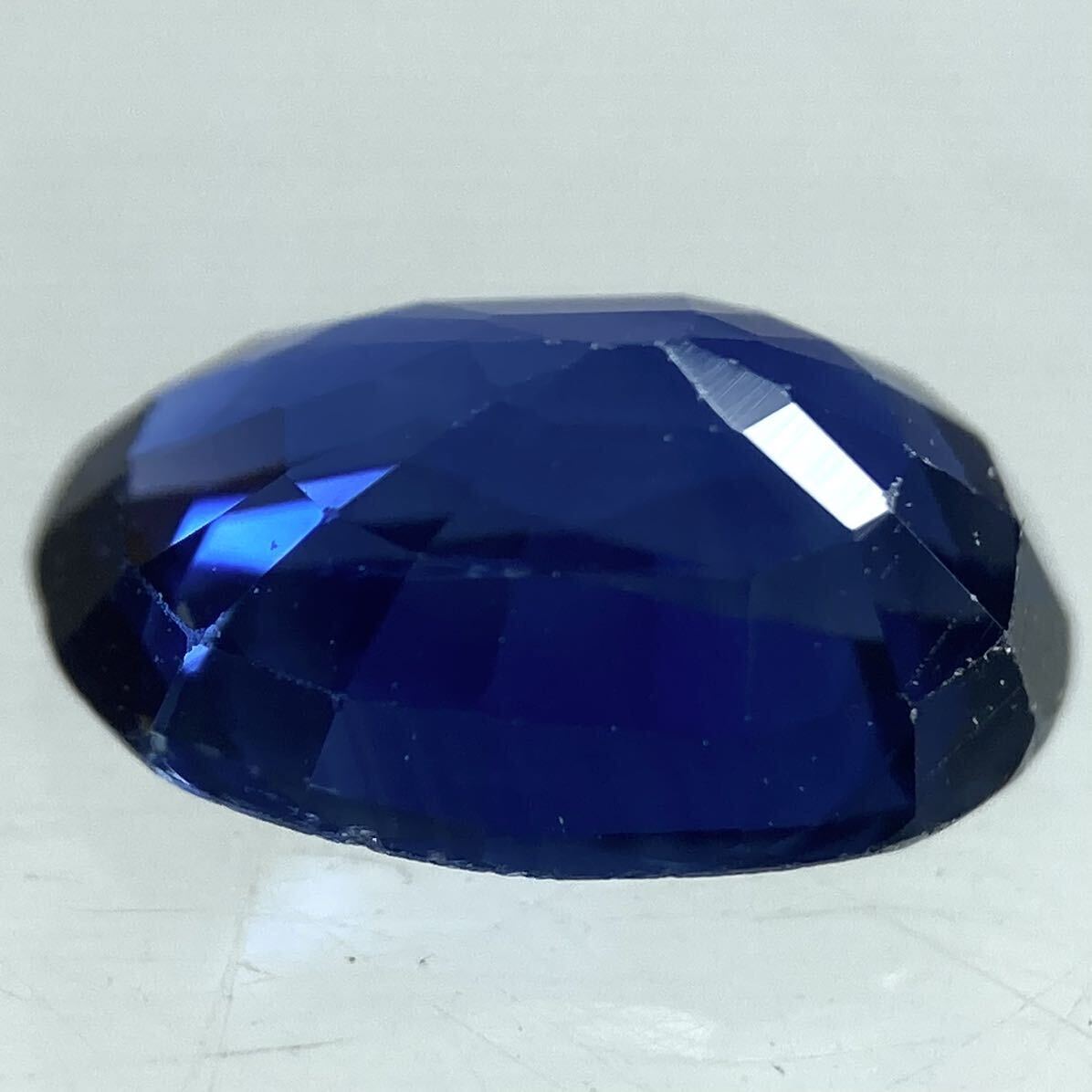 〔天然サファイア 0.858ct〕a約6.86×4.61mm ルース 裸石 宝石 ジュエリー sapphire corundum コランダム テDG0の画像2