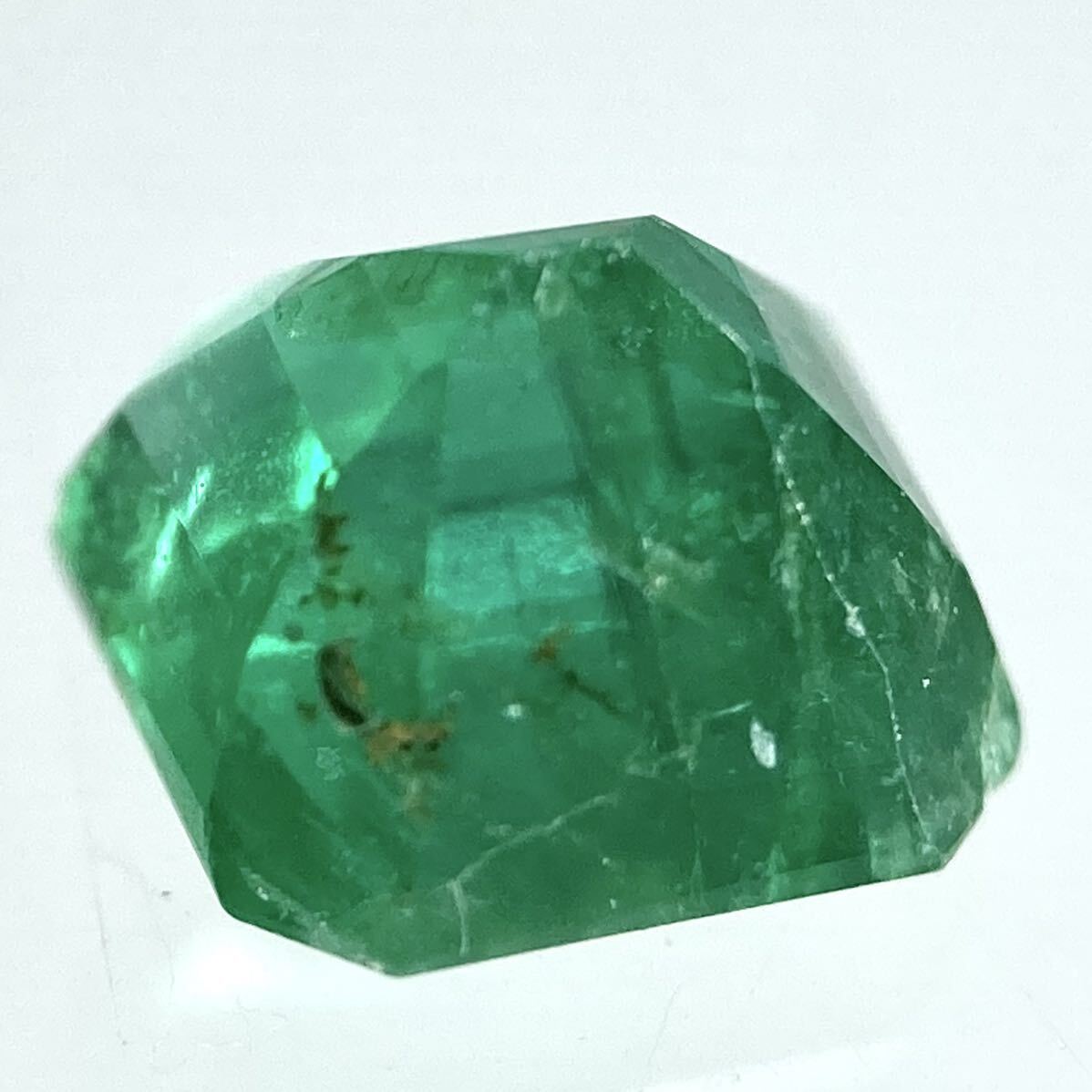 〔天然エメラルド0.495ct〕a約4.62×4.62mmソーティング付 ルース 裸石 宝石 ジュエリーjewerly emerald テDG0の画像2